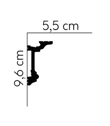 Dekoracyjna listwa sufitowa MD137 200 x 9.6 x 5.5 cm Mardom - odpowiednia do podświetlenia LED