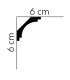 Dekoracyjna listwa sufitowa MD145 200 x 6 x 6 cm Mardom