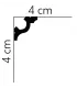 Dekoracyjna listwa sufitowa MD172 200 x 4 x 4 cm Mardom