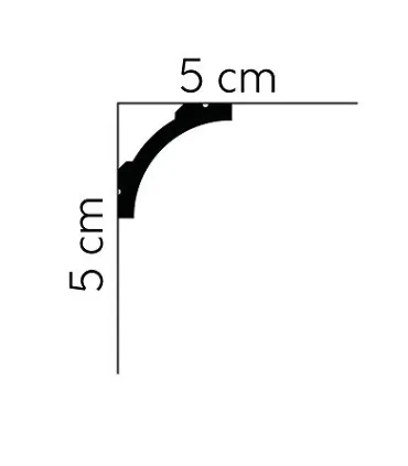 Dekoracyjna listwa sufitowa MD210 200 x 5 x 5 cm Mardom