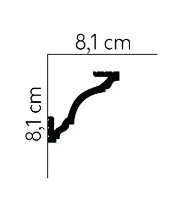 Dekoracyjna listwa sufitowa MD213 200 x 8.1 x 8.1 cm Mardom - odpowiednia do podświetlenia LED