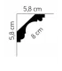Dekoracyjna listwa sufitowa MDA005 200 x 5.8 x 5.8 cm Mardom