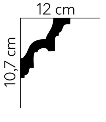 Dekoracyjna listwa sufitowa MDA046 200 x 10.7 x 12 cm Mardom
