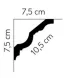 Listwa dekoracyjna na sufit MDA106 200 x 7.5 x 7.5 cm Mardom