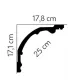 Listwa dekoracyjna na sufit MDA109 200 x 17 x 17.8 cm Mardom