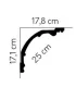 Listwa dekoracyjna na sufit MDA113 200 x 17 x 17.8 cm Mardom