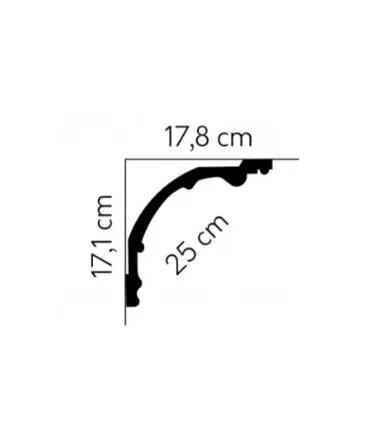 Listwa dekoracyjna na sufit MDA113 200 x 17 x 17.8 cm Mardom