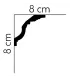 Dekoracyjna listwa sufitowa MDB102 200 x 8 x 8 cm Mardom