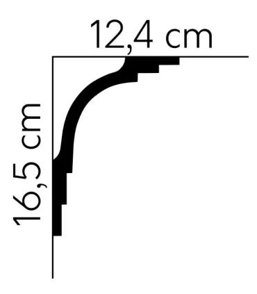 Dekoracyjna listwa sufitowa MDB104 200 x 16.5 x 12.4 cm Mardom