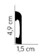 Listwa przypodłogowa MD004 200 x 4.9 x 1.5 cm Mardom