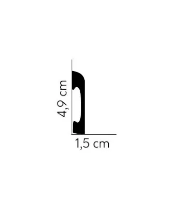 Listwa przypodłogowa MD004 200 x 4.9 x 1.5 cm Mardom