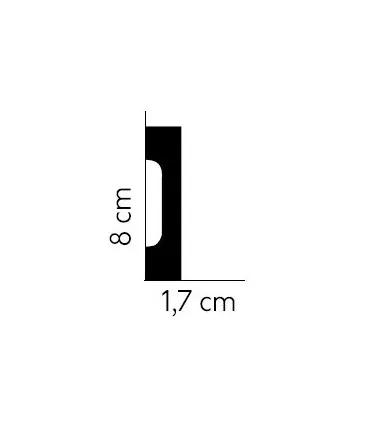 Listwa przypodłogowa MD008 200 x 8 x 1.7 cm Mardom
