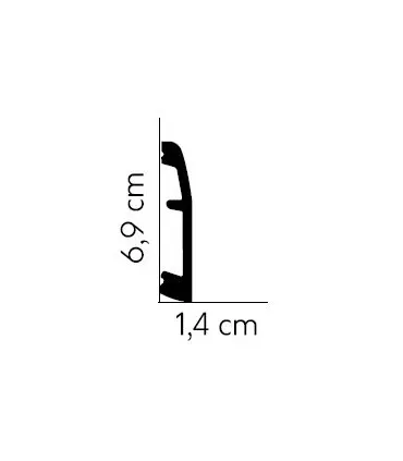 Listwa przypodłogowa MD017 200x6.9x1.4 cm Mardom