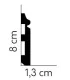 Listwa przypodłogowa MD018 200x8x1.3 cm Mardom