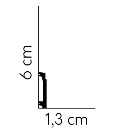 Listwa przypodłogowa MD027 200x6x1.3 cm Mardom