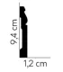 Listwa przypodłogowa MD094 200x9.4x1.2 cm Mardom