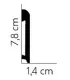 Listwa przypodłogowa MD234 200x7.8x1.4 cm Mardom