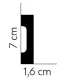Listwa przypodłogowa czarna MD359Black 200x7x1.6 cm Mardom