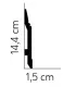 Listwa przypodłogowa MD361 200x14.4x1.5 cm Mardom