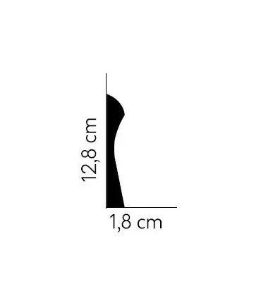 Listwa przypodłogowa QS003 200x12.8x1.8 cm Mardom