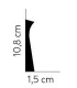 Listwa przypodłogowa QS004 200x10.8x1.5 cm Mardom