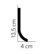 Listwa przypodłogowa QS011 200x13.5x4 cm Mardom