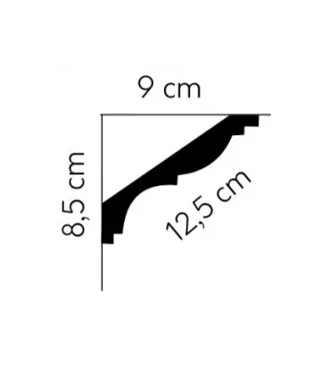 Dekoracyjna listwa sufitowa MDB117 200 x8.3 x9.2 cm Mardom