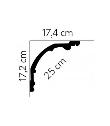 Dekoracyjna listwa sufitowa MDB128 200x17x17.8 cm Mardom
