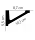 Dekoracyjna listwa sufitowa MDB132 200x5.5x8.7 cm Mardom