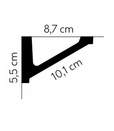 Dekoracyjna listwa sufitowa MDB132 200x5.5x8.7 cm Mardom