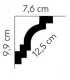 Dekoracyjna listwa sufitowa MDB142 200x9.8x8 cm Mardom