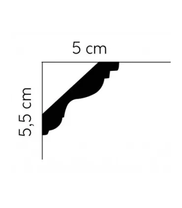 Dekoracyjna listwa sufitowa MDB147 200x5x5.5 cm Mardom