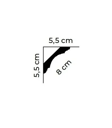 Listwa dekoracyjna na sufit MDB167 200x5.5x5.5 cm Mardom
