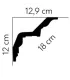 Dekoracyjna listwa sufitowa MDB169 200x12.4x12.6 cm Mardom