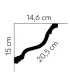 Dekoracyjna listwa sufitowa MDB214 200x14.5x14.6 cm Mardom