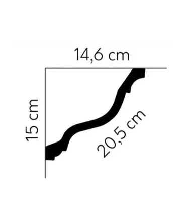 Dekoracyjna listwa sufitowa MDB214 200x14.5x14.6 cm Mardom