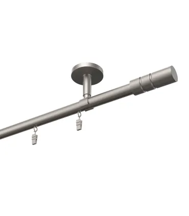 Karnisz aluminiowy profilowy sufitowy pojedynczy Elegant Satyna Cylinder gł