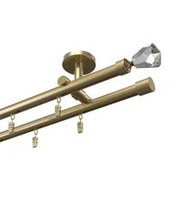 Profilowy aluminiowy karnisz sufitowy podwójny Elegant antyk Crystal cone
