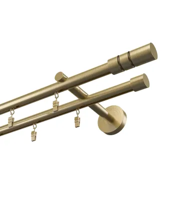 Profilowy aluminiowy karnisz podwójny Elegant antyk Cylinder hl