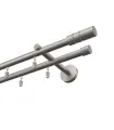 Profilowy aluminiowy karnisz podwójny Elegant satyna Cylinder hl