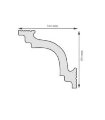 Listwa dekoracyjna na sufit NK150 200x10,4x10,4 cm DSM