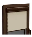 Roleta Termo (termoizolacyjna) w aluminiowej brązowej kasecie Elite plus seria Ecru