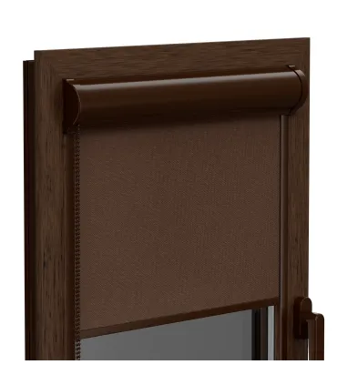 Roleta Termo (termoizolacyjna) w aluminiowej brązowej kasecie Elite plus seria Brąz