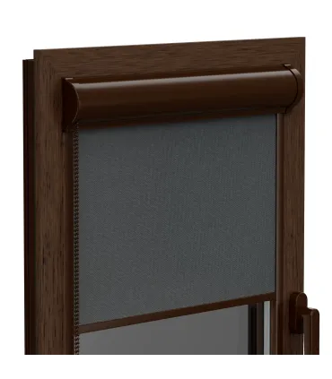 Roleta termo (termoizolacyjna) w aluminiowej brązowej kasecie Elite plus seria Grafitowa