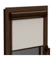 Roleta Termo (termoizolacyjna) w aluminiowej brązowej kasecie Elite plus seria Biała