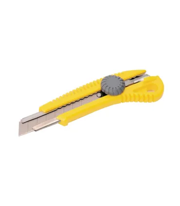Nóż z odłamywanym ostrzem MASTERTOOL 18 mm, metalowe prowadnice, ścisk śrubowy 17-0328