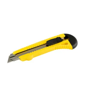 Nôž s odlamovacou čepeľou MASTERTOOL 18 mm, kovové vodidlá, tlačidlová svorka 17-0528