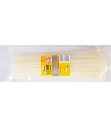 Opaska zaciskowa MASTERTOOL do kabli, nylon 4,8*300 mm, biała 100 szt. opakowanie 20-1815
