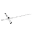 Kątownik krzyżowy do płyt gipsowo-kartonowych MASTERTOOL regulowany, aluminiowy 1270*560 mm, 30-3512