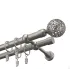 Karnisz metalowy Satyna podwójny Ø 19 mm - Kula Modern